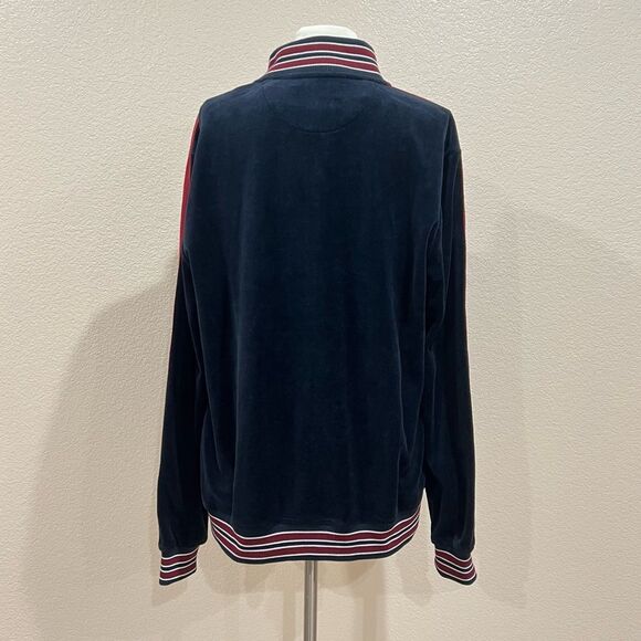 Tretorn NWT Navy Velour Colorblock Track Jacket Size Medium - Picture 6 of 13